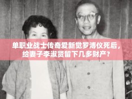 单职业战士传奇爱新觉罗溥仪死后，给妻子李淑贤留下几多财产？