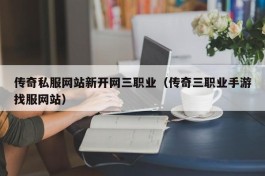 传奇私服网站新开网三职业（传奇三职业手游找服网站）