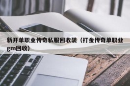 新开单职业传奇私服回收装（打金传奇单职业gm回收）