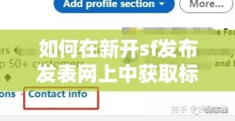 如何在新开sf发布发表网上中获取标识符